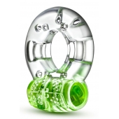 Зеленое эрекционное виброкольцо Arouser Vibrating C-Ring - Blush Novelties - в Коврове купить с доставкой