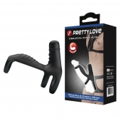 Черная вибронасадка на пенис Vibrating Penis Sling - Baile - в Коврове купить с доставкой