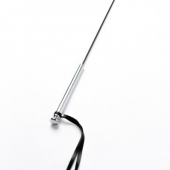 Черный кожаный стек с гладкой ручкой - 55 см. - Crazy Handmade - купить с доставкой в Коврове