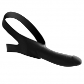 Черный кляп-страпон Masters Mini Face Fuck Strap-On - 14 см. - XR Brands - купить с доставкой в Коврове