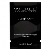 Крем для массажа и мастурбации Wicked Stroking and Massage Creme - 3 мл. - Wicked - купить с доставкой в Коврове