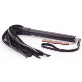 Черная кожаная плеть  Индиго  - 50 см. - Crazy Handmade - купить с доставкой в Коврове