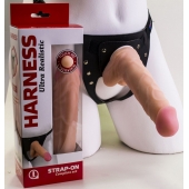 Страпон Harness из двух предметов: регулируемые трусики и насадка-фаллос - 17,5 см. - LOVETOY (А-Полимер) - купить с доставкой в Коврове