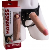 Реалистичный страпон Harness из трусиков и насадки-фаллоса - 18,5 см. - LOVETOY (А-Полимер) - купить с доставкой в Коврове