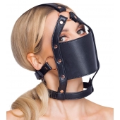Черный намордник с кляпом-шаром Head Harness With A Gag - Orion - купить с доставкой в Коврове