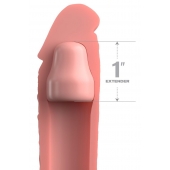 Телесная насадка-удлинитель 1 Inch Silicone X-tension - 17,8 см. - Pipedream - в Коврове купить с доставкой