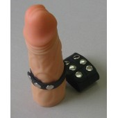 Чёрный поводок на пенис из натуральной кожи - Sitabella - купить с доставкой в Коврове