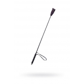 Чёрный стек с кожаной ручкой - 58 см. - Sitabella - купить с доставкой в Коврове