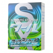 Презервативы Sagami Xtreme Mint с ароматом мяты - 3 шт. - Sagami - купить с доставкой в Коврове