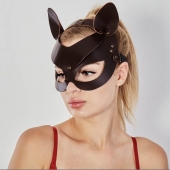 Коричневая кожаная маска  Кошечка - Sitabella - купить с доставкой в Коврове
