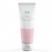 Лубрикант на водной основе Vibe Sensation с клубничным вкусом и легким вибрирующим эффектом - 50 гр. - INTT - купить с доставкой в Коврове