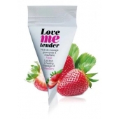 Съедобное согревающее массажное масло Love Me Tender Strawberry с ароматом клубники - 10 мл. - Love to Love - купить с доставкой в Коврове