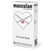 Ультрапрочные презервативы Masculan Ultra Safe Black - 10 шт. - Masculan - купить с доставкой в Коврове