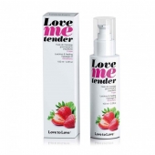 Съедобное согревающее массажное масло Love Me Tender Strawberry с ароматом клубники - 100 мл. - Love to Love - купить с доставкой в Коврове