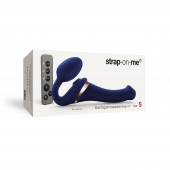 Синий безремневой страпон Multi Orgasm Size S с клиторальной стимуляцией - Strap-on-me - купить с доставкой в Коврове