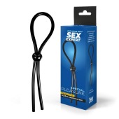Черное силиконовое лассо с шариком для утяжки - Sex Expert - в Коврове купить с доставкой
