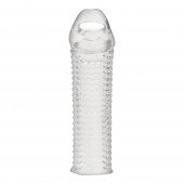 Текстурированная насадка на пенис Clear Textured Penis Enhancing Sleeve Extension - 16,5 см. - BlueLine - в Коврове купить с доставкой