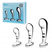 Набор из 3 стальных стимуляторов простаты Stainless Steel P-spot Training Set - b-Vibe - в Коврове купить с доставкой