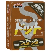 Презервативы Sagami Xtreme FEEL UP с точечной текстурой и линиями прилегания - 3 шт. - Sagami - купить с доставкой в Коврове