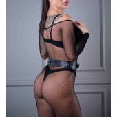 Черный кожаный пояс Sex Game - БДСМ Арсенал - купить с доставкой в Коврове