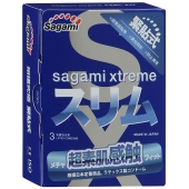 Розовые презервативы Sagami Xtreme FEEL FIT 3D - 3 шт. - Sagami - купить с доставкой в Коврове