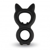 Черное двойное эрекционное кольцо Rooster Kalf - Velv or - в Коврове купить с доставкой
