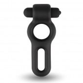 Черное двойное эрекционное виброкольцо Rooster Drake - Velv or - в Коврове купить с доставкой