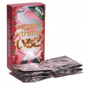 Презервативы Sagami Xtreme Strawberry c ароматом клубники - 10 шт. - Sagami - купить с доставкой в Коврове