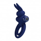 Синее эрекционное кольцо с вибростимуляцией клитора Powerful Ring - Baile - в Коврове купить с доставкой