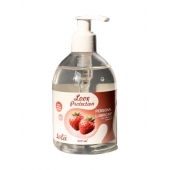 Лубрикант на водной снове Love Protection Strawberry с ароматом клубники - 300 мл. - Lola Games - купить с доставкой в Коврове