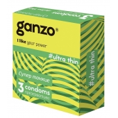 Ультратонкие презервативы Ganzo Ultra thin - 3 шт. - Ganzo - купить с доставкой в Коврове