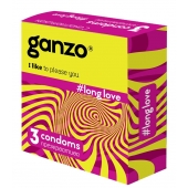 Презервативы с анестетиком для продления удовольствия Ganzo Long Love - 3 шт. - Ganzo - купить с доставкой в Коврове