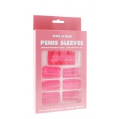 Набор из 7 розовых насадок на пенис ONE-A-DAY PENIS SLEEVES PINK - Seven Creations - в Коврове купить с доставкой