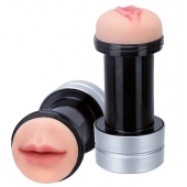 Двусторонний мастурбатор REALSTUFF 2 IN 1 HUMMER MOUTH   VAGINA - ротик и вагина - Dream Toys - в Коврове купить с доставкой