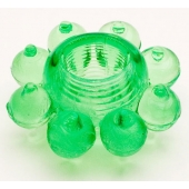 Зеленое эрекционное кольцо-цветок - Toyfa Basic - в Коврове купить с доставкой