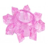 Розовое гелевое эрекционное кольцо-звезда - Toyfa Basic - в Коврове купить с доставкой