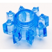 Голубая гелевая насадка-звезда - Toyfa Basic - в Коврове купить с доставкой