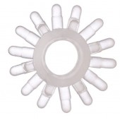 Прозрачное гелевое эрекционное кольцо с шипиками - Toyfa Basic - в Коврове купить с доставкой