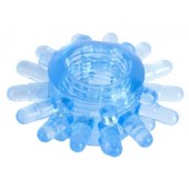 Голубая гелевая насадка с шипиками - Toyfa Basic - в Коврове купить с доставкой