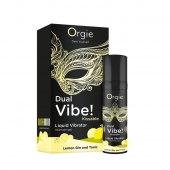 Съедобный жидкий вибратор Dual Vibe! со вкусом лимонного джина с тоником - 15 мл. - ORGIE - купить с доставкой в Коврове