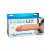 Полый страпон на ремнях 8’’ Hollow Silicone Strap-on - Pipedream - купить с доставкой в Коврове