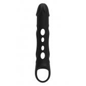 Черная насадка-удлинитель Vibrating Extender With Remote с вибрацией - Dream Toys - в Коврове купить с доставкой