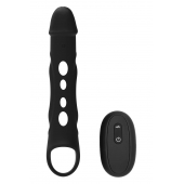 Черная насадка-удлинитель Vibrating Extender With Remote с вибрацией - Dream Toys - в Коврове купить с доставкой