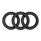 Набор из 3 черных эрекционных колец Black Small Penis Rings - Blush Novelties - в Коврове купить с доставкой