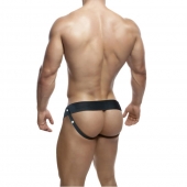 Телесный фаллопротез на черных эластичных ремнях 7 Inch Hollow Strap On - 17 см. - Blush Novelties - купить с доставкой в Коврове