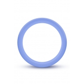 Голубое люминесцентное кольцо Silicone Glo Cock Ring - Blush Novelties - в Коврове купить с доставкой