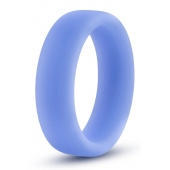 Голубое люминесцентное кольцо Silicone Glo Cock Ring - Blush Novelties - в Коврове купить с доставкой