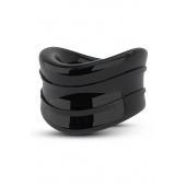 Черное эрекционное кольцо на мошонку Beef Ball Stretcher Snug - Blush Novelties - в Коврове купить с доставкой