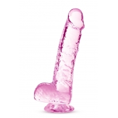 Розовый фаллоимитатор 6 Inch Crystalline Dildo - 15,2 см. - Blush Novelties