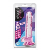 Розовый фаллоимитатор 7 Inch Crystalline Dildo - 17,7 см. - Blush Novelties